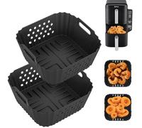 2 fodere in silicone per friggitrice ad aria Ninja SL300UK, accessori riutilizzabili per friggitrice ad aria doppia pila Ninja 7,6 L (tipo 2)