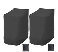 2 fodere per sedia da esterno, 114 x 85 x 65 cm, con cordino di serraggio per 6 sedie impilabili, per aumento della sedia da giardino, in tessuto Oxford 210 D, impermeabili, anti-UV, anti freddo