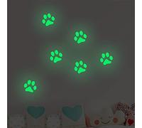 2 fogli 12 adesivi da parete a forma di zampa di cane che si illuminano al buio, in vinile, per auto, finestre, pareti, porte, casa, decorazione