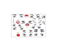 2 fogli adesivi per espressione facciale con occhi, naso, bocca, trattamenti viso per libri, tazze, bottiglie d'acqua, decorazione, facce divertenti