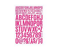 2 Fogli Di Adesivi Alfabetici, Numeri Da 1-2 Pollici for Cassetta Postale, Simbolo Del Numero Civico, Sono Applicabili for Adesivi For Scrapbooking, Cassette Postali, Automobili(Rose Red)