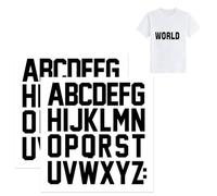 2 fogli di lettere termoadesive per abbigliamento, 5,1 cm, lettere termoadesive in vinile, lettere dell'alfabeto con lettere A-Z in PU, lettere dell'alfabeto termoadesive per tessuti, stampa su