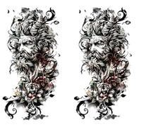 2 fogli Tatuaggio temporaneo di Ade Dio greco degli Inferi Tatuaggio Falso XQB932x2