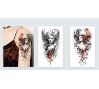 2 fogli temporanei vintage tatuaggio ali tatuaggio tatuaggio braccio tatuaggio XQB1085 1090