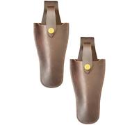 2 fondine per pinze, guaina in pelle PU marrone, profondità 20 cm, custodia per cintura per attrezzi da potatura, per pinze e forbici, custodia portatile per attrezzi per elettricisti, giardinieri