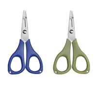 2 forbici da pesca per lenza intrecciata, mini taglierina multifunzionale per lenza seghettata per tagliare fili, pizzicare platine, ganci di apertura