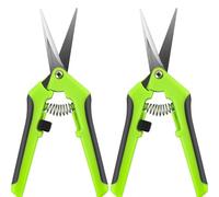 2 forbici ergonomiche a molla, forbici a molla con lame in acciaio inossidabile, blocco scorrevole e impugnature antiscivolo, forbici multiuso resistenti, strumento per scrapbooking