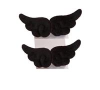 2 forcine per capelli a forma di ali d'angelo, super carine e carine con ali d'angelo, accessori per capelli da ragazza (nero, 2 paia)