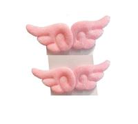 2 forcine per capelli a forma di ali d'angelo, super carine e carine con ali d'angelo, accessori per capelli per ragazze, fermagli per capelli (rosa, 2 paia)