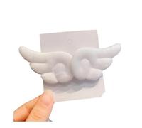 2 forcine per capelli a forma di ali d'angelo, super carine e carine con ali d'angelo, accessori per capelli da ragazza (bianco, 2 pezzi)