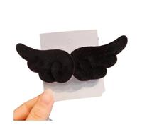 2 forcine per capelli a forma di ali d'angelo, super carine e carinissime forcine per capelli da ragazza (nero, 2 pezzi)