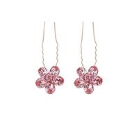 2 forcine per capelli a forma di U Bling cristallo strass forcina fiore a forma di U fermagli per capelli francesi accessori per capelli per matrimonio sposa accessori per acconciature per donne