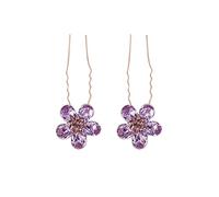 2 forcine per capelli a forma di U Bling cristallo strass forcina fiore a forma di U fermagli per capelli francesi accessori per capelli per matrimonio sposa accessori per acconciature per donne