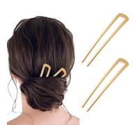 2 forcine per capelli a forma di U, forcine per capelli in metallo, bastoncini per capelli vintage, forcine per capelli per chignon, forcine per capelli francesi, accessori per capelli da donna,