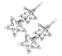 2 forcine per capelli alla moda in lega di cristallo con strass, forcine per capelli a pentacolo, in metallo, accessori per capelli da donna (stile B)