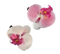 2 forcine per capelli floreali rosa orchidee fiore forcine per capelli eleganti donne ragazze clip per capelli eleganti bohémien spose decorazioni per capelli gioielli alla moda forcina