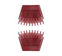 2 forcine per capelli in acrilico per coda di cavallo, accessorio per acconciare i capelli, pettine a disco (rosso vinaccia)