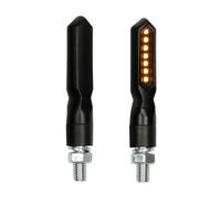 2 Frecce moto a LED sequenziali 12V LED Luce arancio Omologate Connettori rapidi