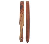 2 Frusta Impasto 11 in Pezzi Pollici Legno da per Pasta Madre | Pala Liscia, per Impasti Umidi e Avvio Fermento, Riduce Residui, Colore Caffè, Uso su Banco e Frigo