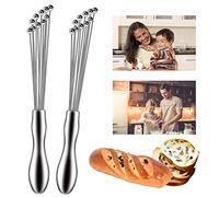 2 fruste a sfera in acciaio inox per cucinare, 25,4 cm, frusta manuale per uova, fruste per frullare, per salse, panna, miscelazione, mescolare