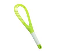2 fruste da 29 cm, in plastica a forma di palloncino piatto da cucina, frusta per frusta e frusta, colore verde