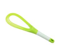 2 fruste da cucina, 29 cm, in plastica piatta, frusta a filo spesso, frusta per uova, frusta antiaderente, per cucinare miscelazione, frusta e mescolare, verde