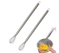 2 fruste piccole, in acciaio inox, mini frusta per tazze, robusta frusta piccola, per schiumare, montare la panna e mescolare