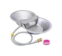 2 Gallon Large Automatic Large Dog Water Dispenser Float Valve Kits Animals Waterer Trough Stainles