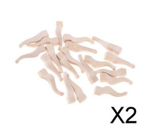 2 Gambe in Legno Fatte a Mano Da 10 Pezzi per La Realizzazione di Case Delle