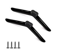 2 gambe per TV con viti, piedini di ricambio universali per TV a schermo piatto da 40 pollici, compatibili con TV TCL Roku, per TV Samsung/LG/Hisense/Sharp/JVC, gambe antiscivolo nere