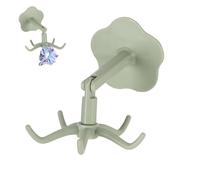 2 ganci adesivi da parete - ganci adesivi multifunzionali, girevoli a 360 gradi, 7 x 5,7 cm, gancio adesivo senza lasciare traccia, gancio da parete, gancio adesivo senza punzonatura, gancio da cucina