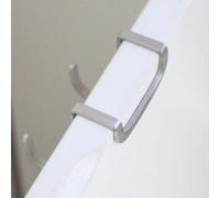 2 ganci doppi a forma di S in acciaio inox, perfetti per appendere oggetti su porte in cucina o armadio