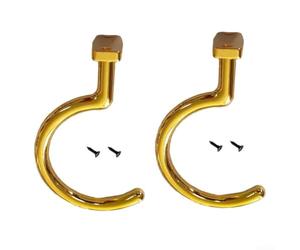 2 Ganci Ferro Tavolo Biliardo 9cm per Triangolo | Ferro verniciato, lunghezza 9cm, per triangolo e , montaggio laterale o inferiore, finitura resistente(Golden)
