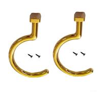2 ganci in ferro con viti per tavolo da biliardo, da utilizzare per appendere il triangolo o il ponte sul lato o sotto (dorato)