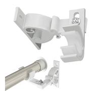 2 ganci in lega di alluminio, regolabili a 180°, per pareti laterali, adatti per diametri da 2,5 a 3,2 cm (bianco)