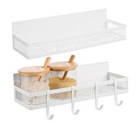 2 Ganci magnetici per spezie, Organizer in Metallo per Cucina e Bagno, Versatile Contenitore Magnetico per Frigorifero e Parete, Design Elegante e Funzionale.
