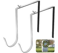 2 ganci per ghirlande di Natale con lapide da 15,2 a 27,9 cm, regolabili, per cimitero, lapide in acciaio inox, supporto per ghirlande di cimitero per Natale, Pasqua, commemorazione, decorazione