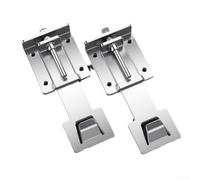 2 ganci regolabili per cappa da cucina, in acciaio inox 304, staffe per montaggio a parete con supporto ispessito e accessori (L)