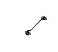 2 ganci tempesta da 6 pollici con occhiello per cabina, in acciaio inox, gancio per porta, ganci per finestre, piccoli con 8 viti di montaggio, ganci per porta, colore nero