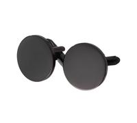 2 gemelli da uomo per camicia da smoking, per laurea, San Valentino, idea regalo, nero, 20 mm, 20mm, Plastica, come descrizione