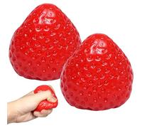 2 giocattoli per spremere le fragole, giocattolo da spremere, giocattolo dolce, giocattolo per bambini, adulti, per alleviare lo stress, sensoriale rilassante come regalo di compleanno
