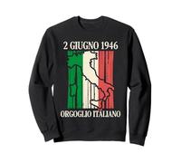 2 Giugno 1946 Festa della Repubblica Mappa Tricolore Felpa