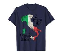 2 Giugno 1946 Festa della Repubblica Mappa Tricolore Maglietta