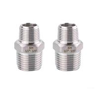 2 giunti filettati G in acciaio inox 304 progettati per una sicurezza per connessioni di tubazioni con resistenza e ingegneria precisa della filettatura (4 × 3)