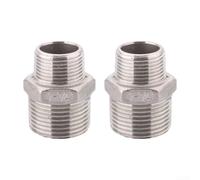 2 giunti filettati G in acciaio inox 304 progettati per una sicurezza per connessioni di tubazioni con resistenza e ingegneria precisa della filettatura (1 × 6)