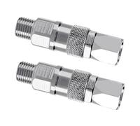 2 giunti girevoli da 1/4 di pollice in acciaio inox per spruzzatori di vernice airless rotanti a 360 gradi raccordi per tubi ad alta pressione in acciaio raccordi per tubi spruzzatori in acciaio
