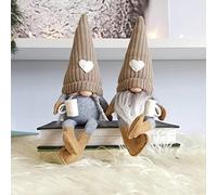 2 gnomi da caffè, gnomi da bar, accessori decorativi, fatti a mano, gnomi svedesi Tomte, regali fattoria scandinava, statuetta bambole, decorazione per la casa, cucina, bagno, stazione di caffè,