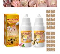 2 gocce per unghie incarnite da 20 ml con 20 toppe per unghie dei piedi, soluzione ammorbidente extra forte per unghie spesse e kit per la cura delle cuticole (40 ml)