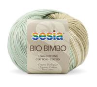 2 Gomitoli 100% Cotone biologico, Sesia Bio Bimbo, (Fantasia - 0222, 2)
