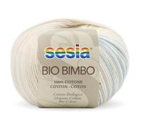 2 Gomitoli 100% Cotone biologico, Sesia Bio Bimbo, (Fantasia - 3210, 2)